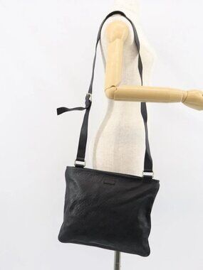 GUCCI GG Canvas Guccissima Shoulder Bag Leather Black Gold 201446 Auth am10066